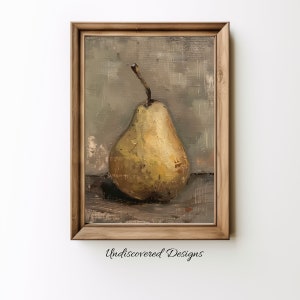 Pear Still Life Art Printout Printable Wall Art Vintage Art Prints Digital Art Print Digital Prints Vintage Prints Oil Painting