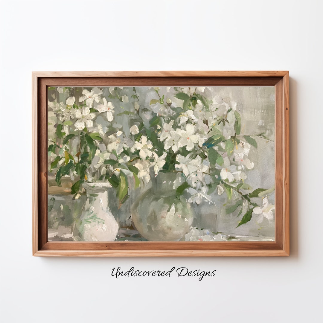 Jasmine Still Life Art Printout Printable Wall Art Vintage Art Prints ...