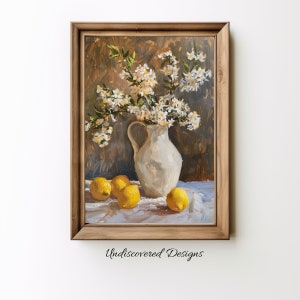 Still Life Lemons Art Printout Printable Wall Art Vintage Art Prints Digital Art Print Digital Prints Vintage Prints Oil Painting