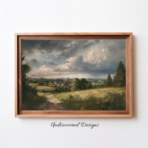 Vintage English Countryside Oil Painting Art Print (Digital Download)