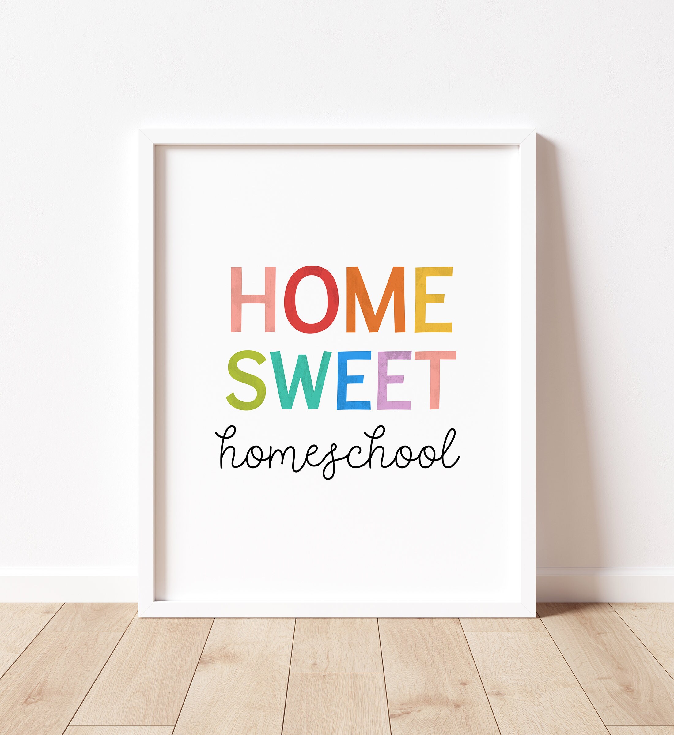 Home Sweet Homeschool Rainbow Classroom Sign Printable | Etsy