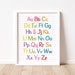 ABC Printable Wall Art Colorful Rainbow Kids Room Nursery | Etsy
