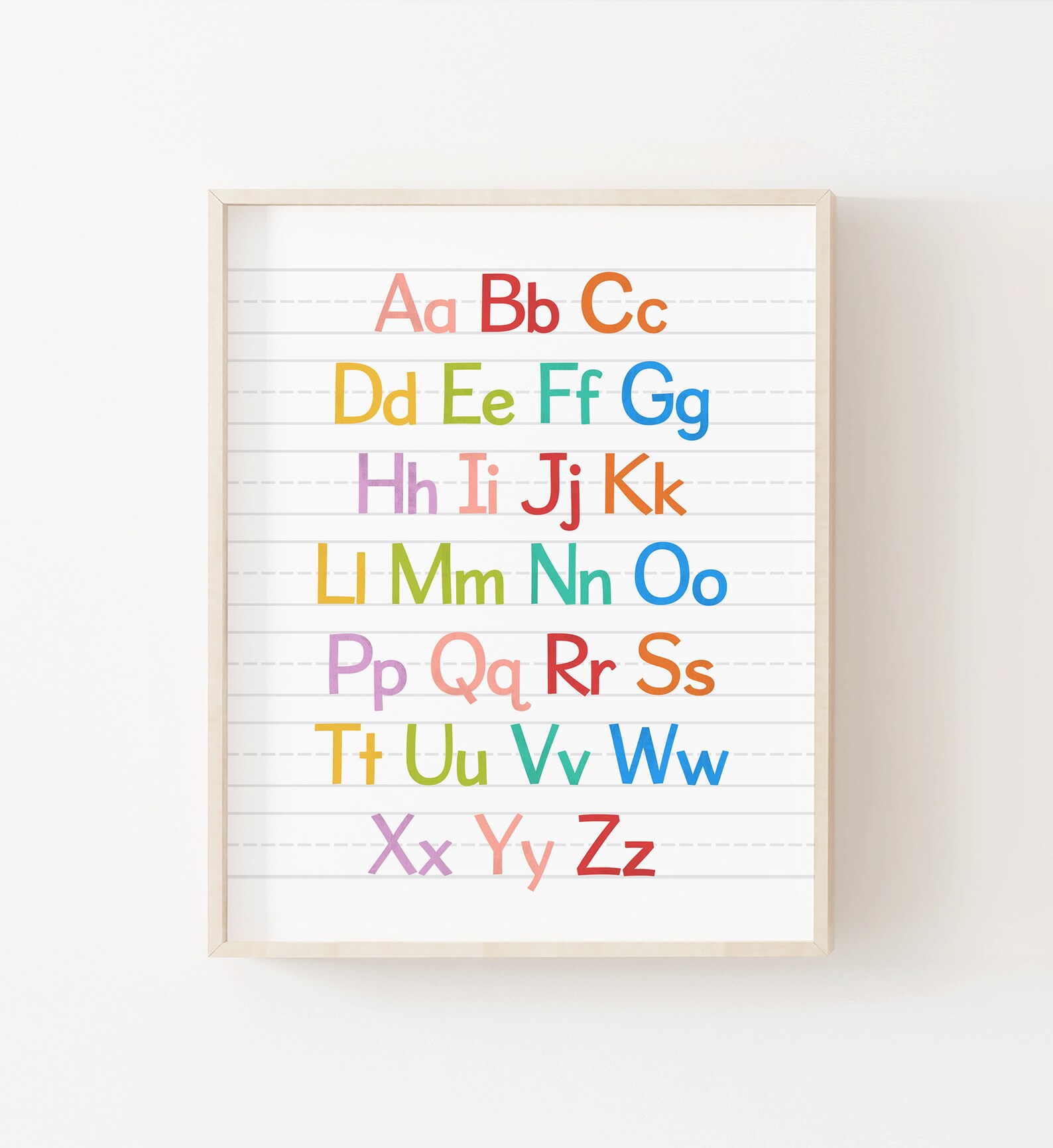Alphabet and Numbers Printable Art, Colorful Classroom Art, Numbers 1 ...