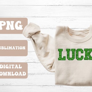 Lucky Green Glitter Pailletten Sublimationsentwurf PNG