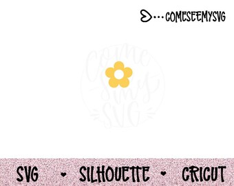 COMMERCIAL USE! SVG Retro Flower Cut File for Cameo and Cricut Clip Art