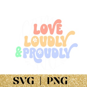 Pride Month Love SVG: Rainbow LGBTQ+ Design (Digital Download)