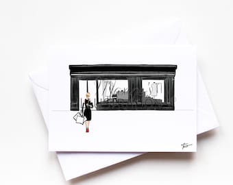 Personalised A6 fashion Karl inspired greeting card, gift for engaged wedding, girlfriend, wife, love, fashion by Maxine's Illustrations