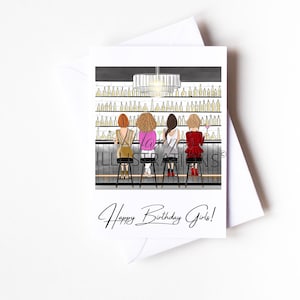 Personalised A6 fashion Sex and the City greeting card, gift for engage wedding, girlfriend, wife, love, fashion by Maxine&#39;s Illustrations