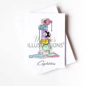 Gepersonaliseerde A6 wenskaart Nail Art Polishes Designer - Stationaire cadeaukaarten Vier diploma manicure door Maxine's illustraties