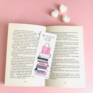Mode Illustration Lesezeichen, doppelseitig, Designer Taschen Schuhe Bücher Shopping - Schreibwaren Karten, Drucke von Maxine's Illustrations