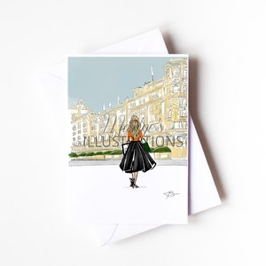 Personalisierte Mode Harrods inspirierte A6 Karte, Liebe, Einkaufsgeschenk für Verlobte, Hochzeitspaar, Geburtstag, Liebe von Maxine's Illustrations