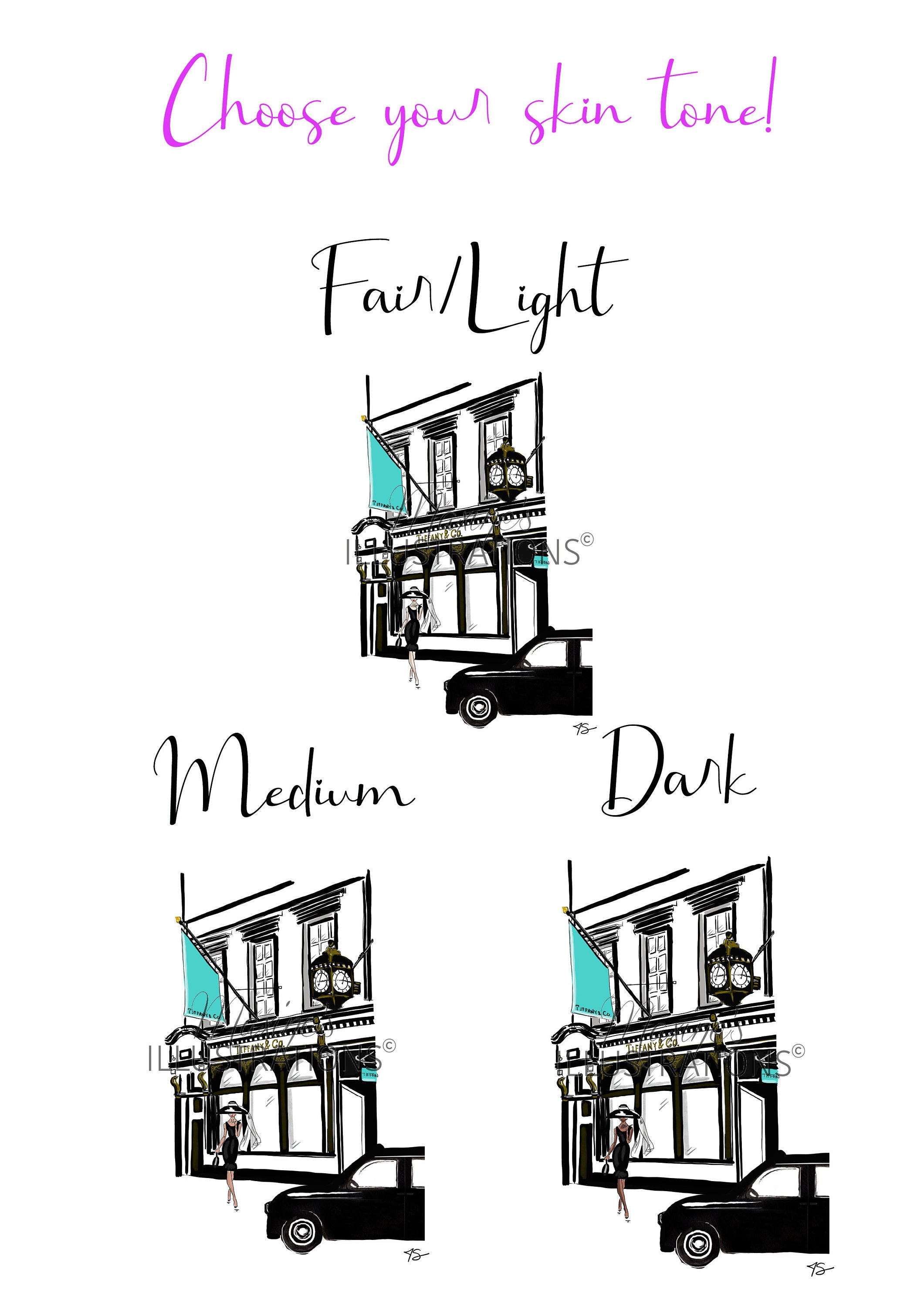 Set of 3 Little Blue Box Themed Wall Art Bundle of Fashion Etsy