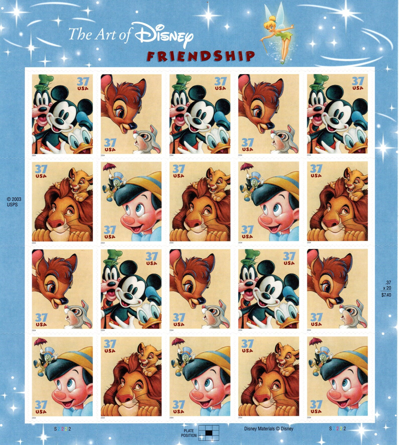 The Art of Disney Friendship Stamps Etsy