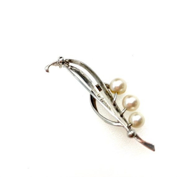 Mikimoto Japanese Graduated Akoya Pearl Silver Brooch - Etsy UK