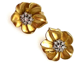 Carolee Flower Clip On Earrings