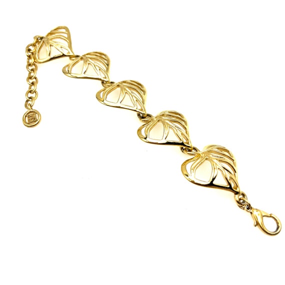Givenchy Large Open Work Heart-Shaped Leaf Link B… - image 6