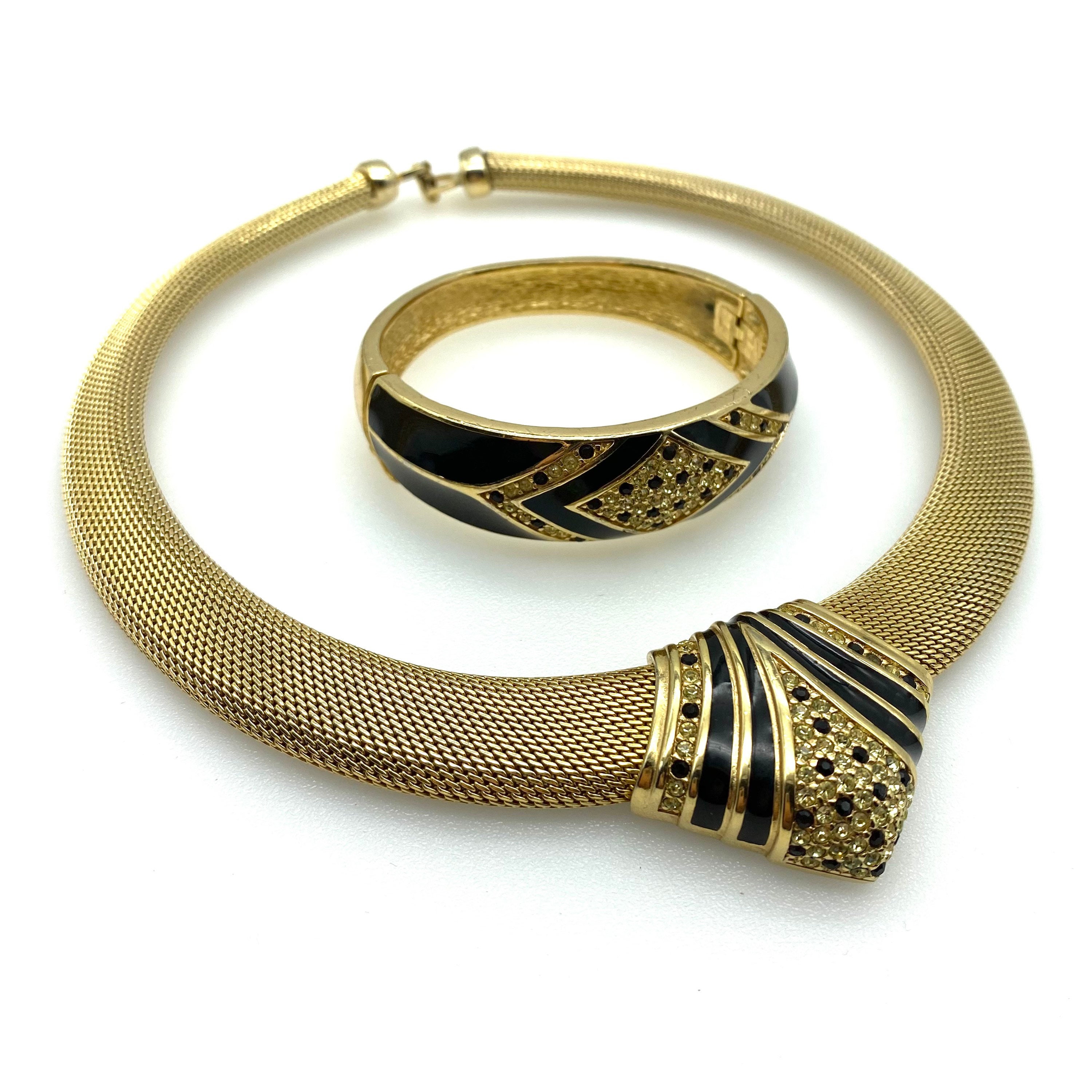 Dior choker necklace with swarovski deals crystals