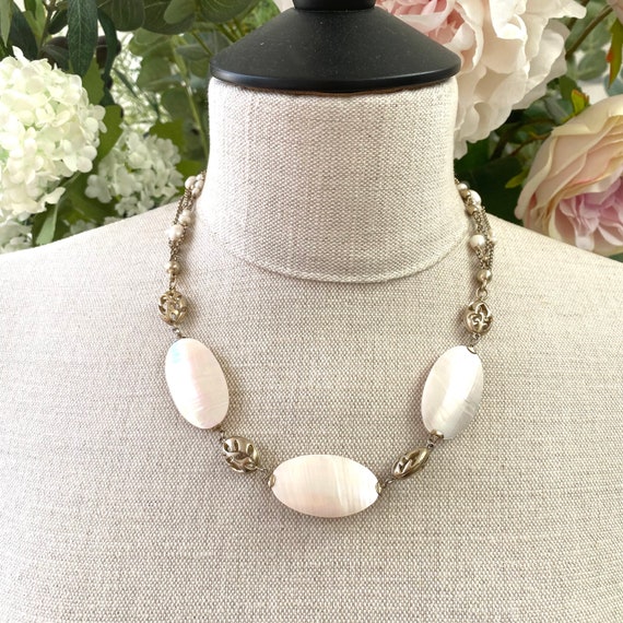 Buy Tagged Monet Light Pink Faux Pearl Necklace. Online in India - Etsy