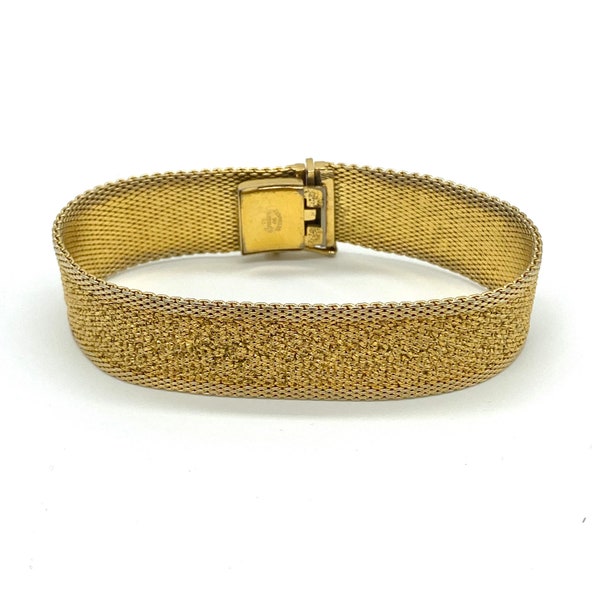 Grossé 1966 Germany Textured Gold Plated Bracelet