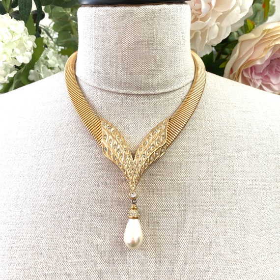 Dior Clover Detailed Gold Tone Necklace Dior