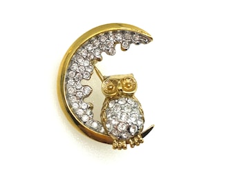 Attwood and Sawyer Owl in Moon Brooch