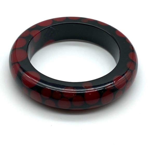 ソブラル ブラック/レッド ポルカドット バングル ステッカー付き