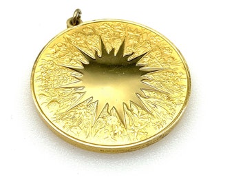 John Pinches 1976 Franklin Mint 24K Gold Plated Over Silver 925/1000 Medallion With A Poem By PDA Atterbom