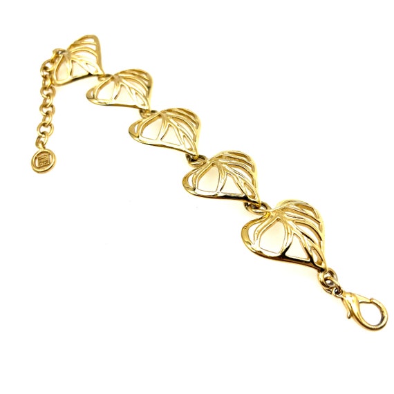 Givenchy Large Open Work Heart-Shaped Leaf Link B… - image 2