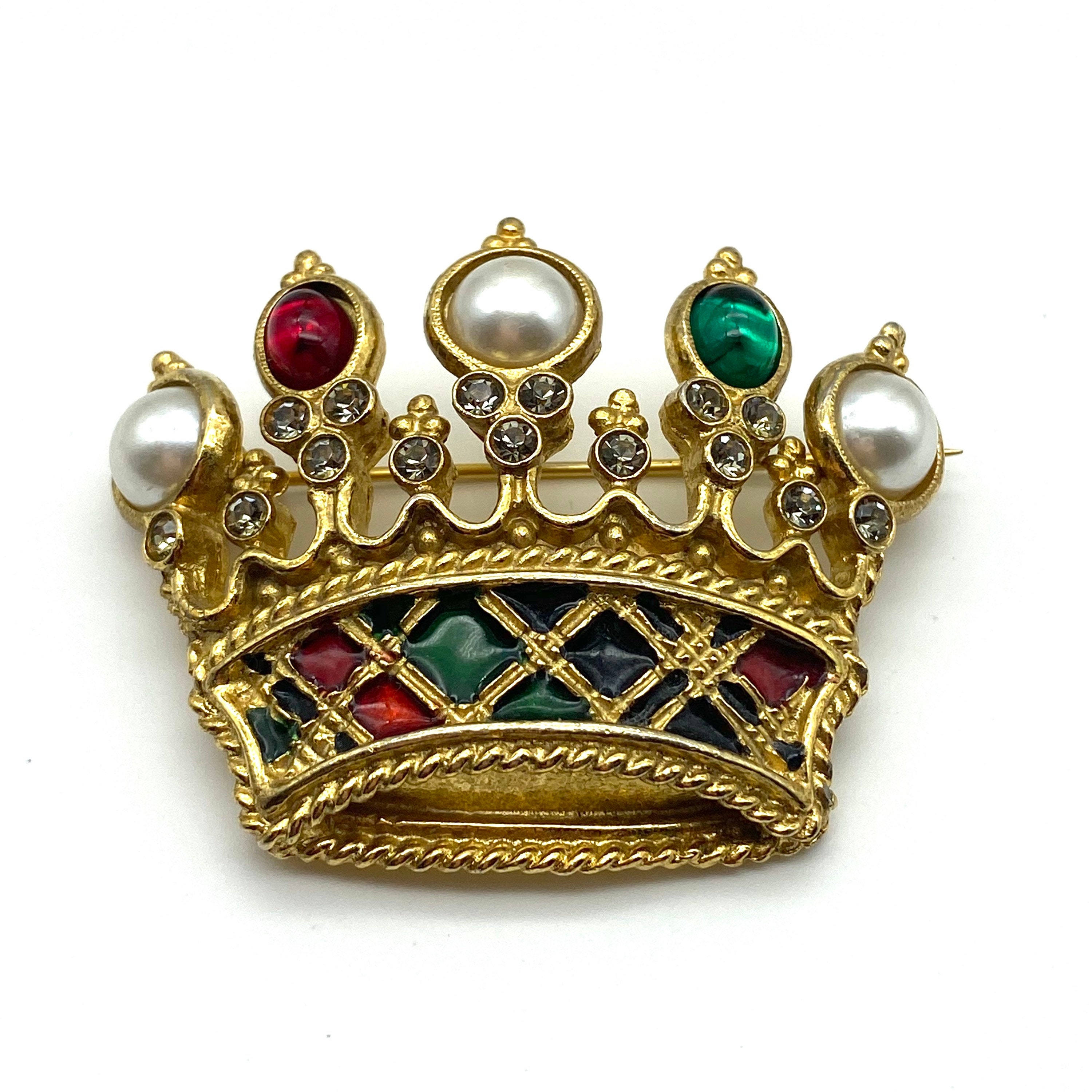 Crown brooch cheap