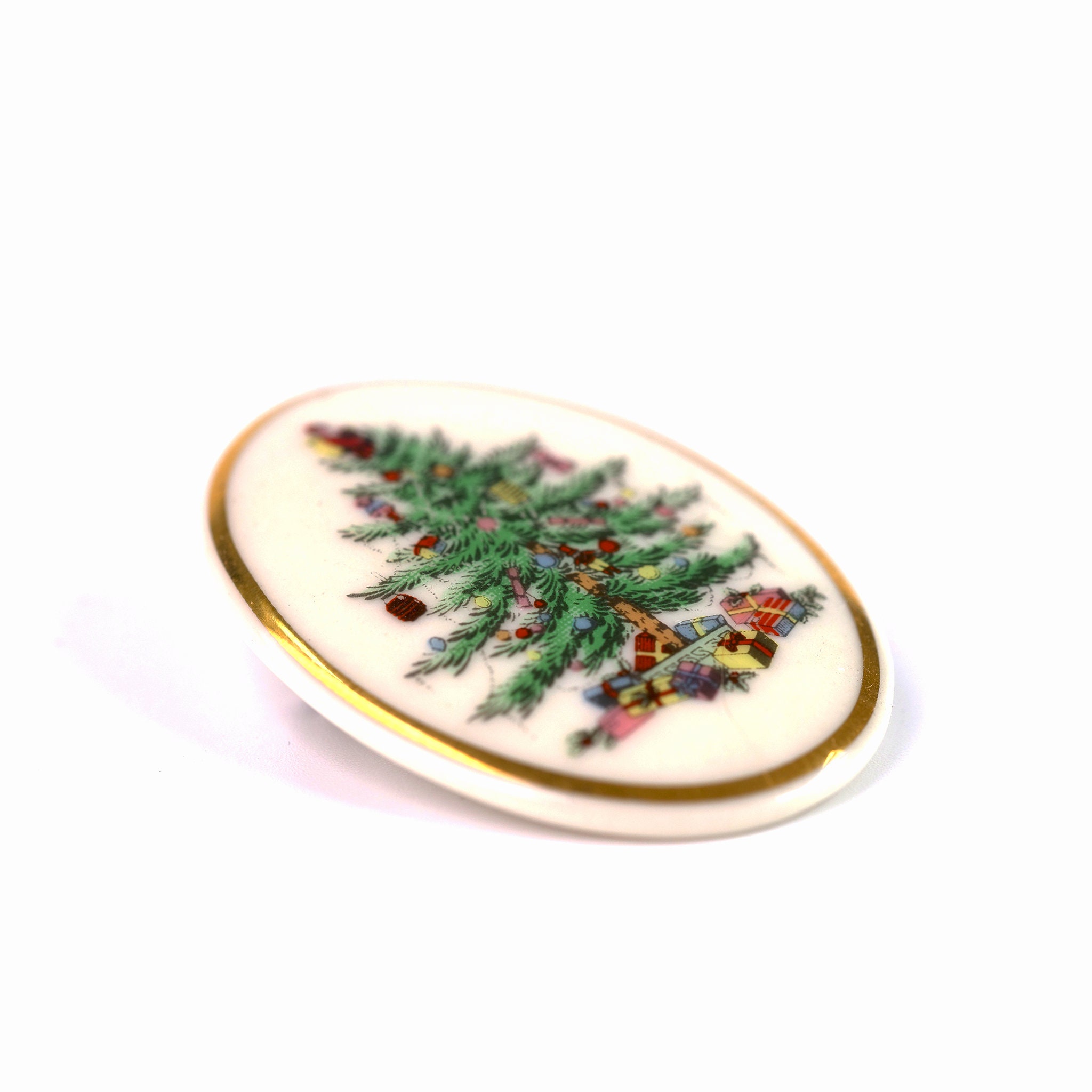 Spode Pin Spode Christmas Tree Cheer Pin on Original Card - Etsy UK