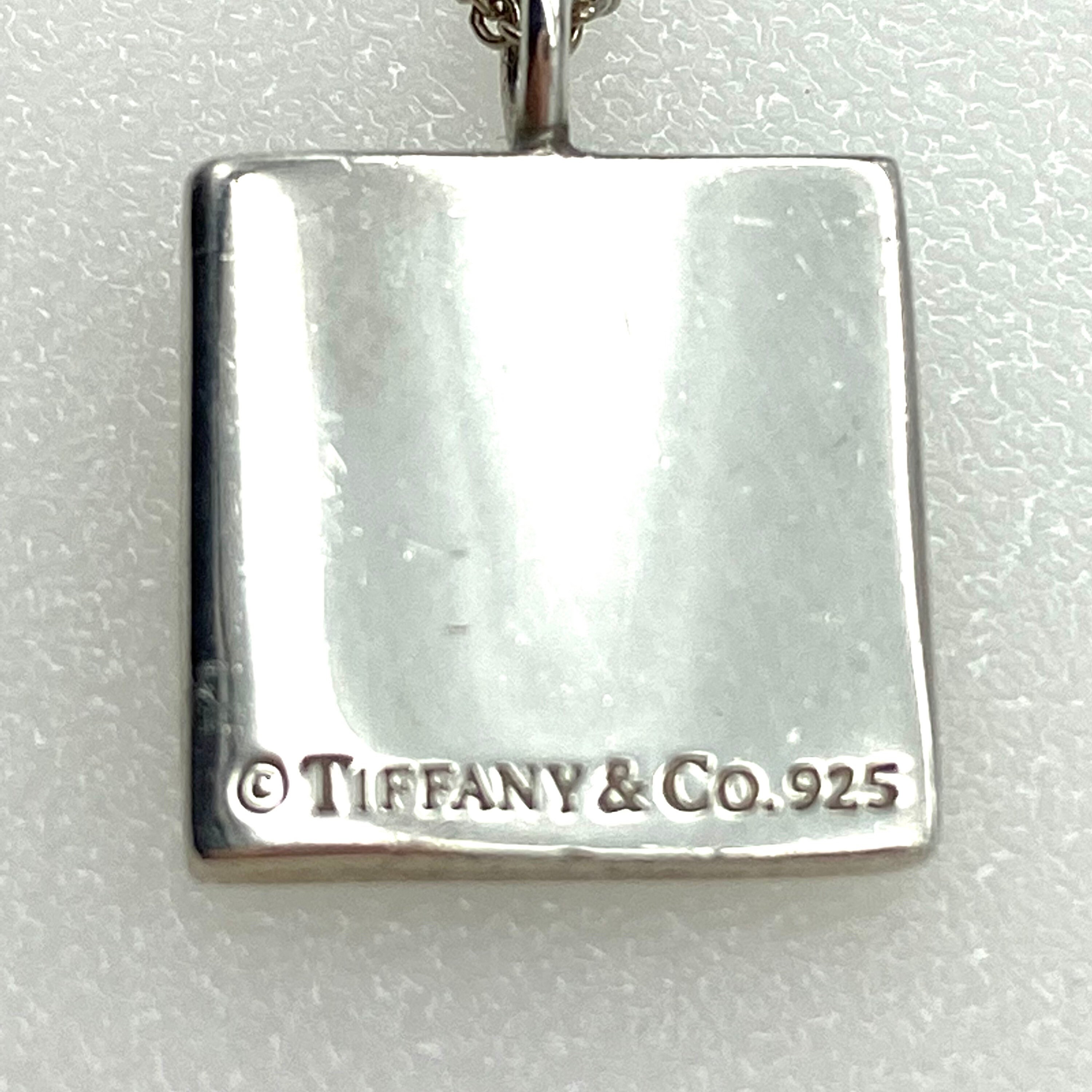 Tiffany Co 925 Square Notes Pendant Necklace Etsy Australia