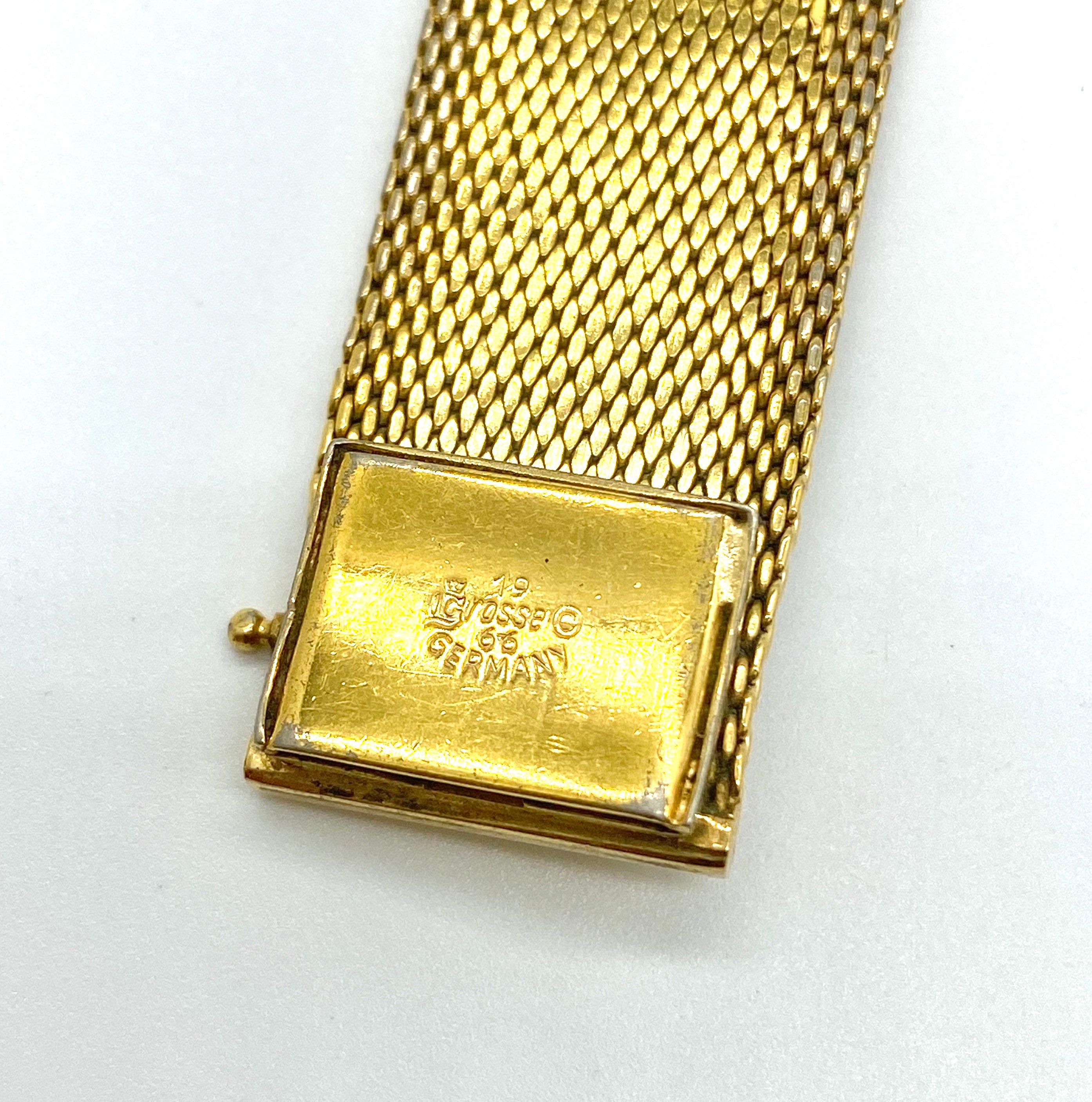 Grossé 1966 Germany Textured Gold Plated Bracelet - Etsy UK