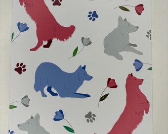 Border Collie A4 print