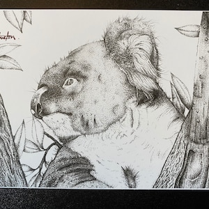 Dotwork Koala Druck A6