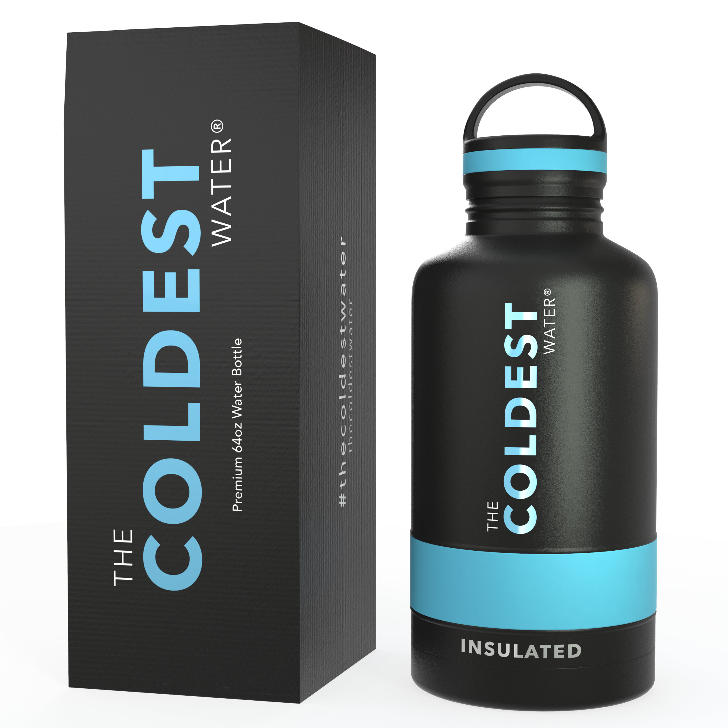 The Coldest Water Bottle 64oz Sports Custom Personalize -  Israel