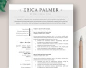 Professional Resume Template Word, Simple Resume and Cover Letter Template, Minimalist Resume Template Instant Download Creative Cv Template