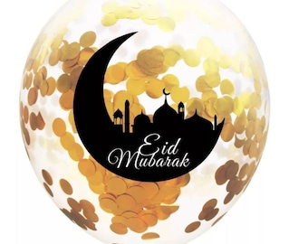 Eid Mubarak Confetti Balloons – Islamic Party Decorations