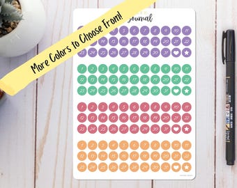 Date Dots Stickers | Choose your Color | Days of the Month Number Stickers - Colorful calendar stickers for your bullet journal or planner