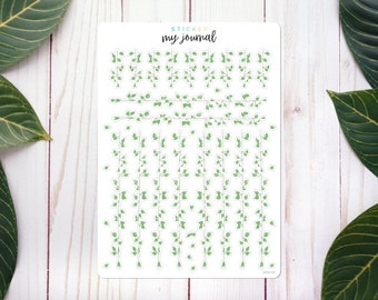 Ivy Borders Sticker Sheet - plant vine stickers for bullet journals, planners, and crafts | An All-In-One add on sticker sheet