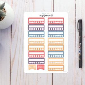 Weekly Habit Trackers Horizontal | Elegant Autumn | Colorful Habit Trackers for your Bullet Journal or Planner - Many Color Options