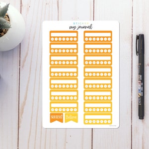 Weekly Habit Trackers Horizontal | Sunburst | Colorful Habit Trackers for your Bullet Journal or Planner - Many Color Options