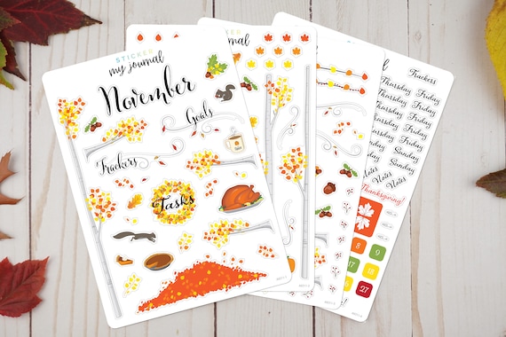 Buy Stickers black Foliage Bullet Journal, Planner Sticker Sheet Online in  India 