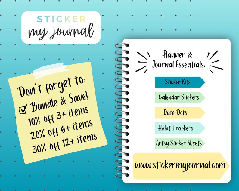 February Flowers of the Month Sticker Sheet | Violets | stickers for bullet journals, planners, scrap books, and crafts image 5