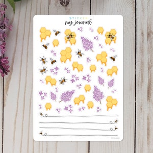 Honeycomb & Lilacs - May Add On - Themed Stickers for your monthly bujo or planner setup