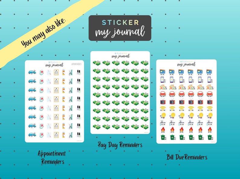 Annual Multi-Tracker | Yearly Mood, Habit, Cycle Tracking stickers for your bullet journal or planner | Year in Pixels image 3