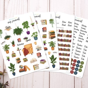 Booklover Any Month Undated Bullet Journal Sticker Kit - themed sticker set for your bujo or planner setup