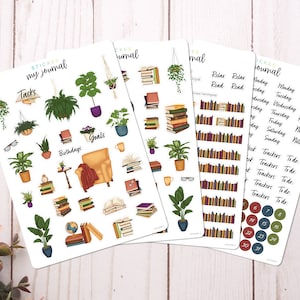 Booklover Any Month Undated Bullet Journal Sticker Kit - themed sticker set for your bujo or planner setup