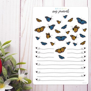 April Butterflies Sticker Sheet - stickers for bullet journals, planners, and crafts | An All-In-One add on sticker sheet