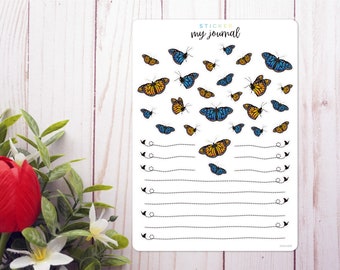 April Butterflies Sticker Sheet - stickers for bullet journals, planners, and crafts | An All-In-One add on sticker sheet