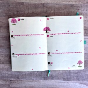 April Monthly Bullet Journal Sticker Kit - Cherry Blossom Themed ...